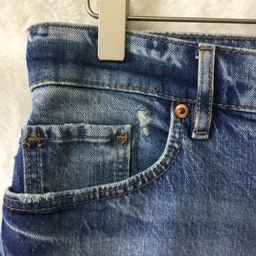 Loft Blue High Waist Straight Crop Jeans - Picture 3 of 16